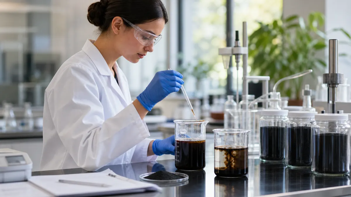 Laboratory testing potassium fulvate samples
