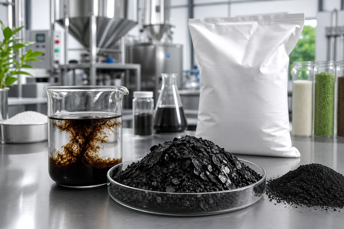 Potassium fulvate raw material and dissolution test