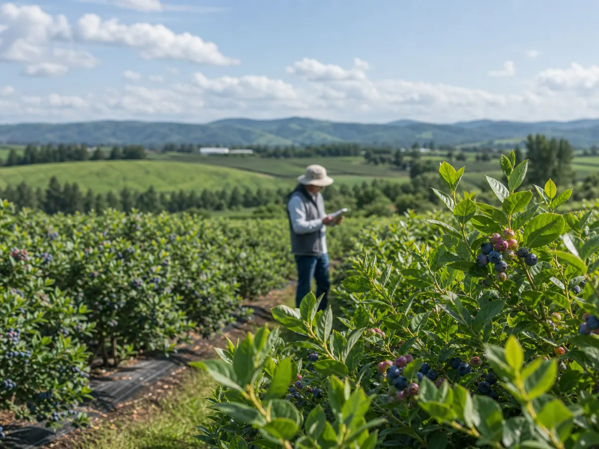 Specialty berry crop field for crop nutrition programs